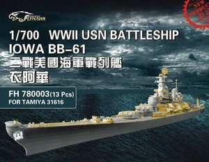 Flyhawk FH780003 1/700 WWII USN Battleship Iowa BB-61 Detailing Set (For TAMIYA) - Picture 1 of 2