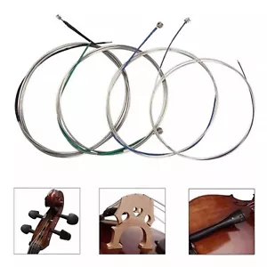 2 sets German Silver Cello Strings for 1/2 to 1/4 Cellos. Ball end, Steel core - Picture 1 of 13