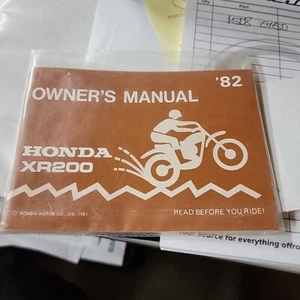 1982 Honda XR200 NOS Original Owners Manual 3144603 NOS - Picture 1 of 3