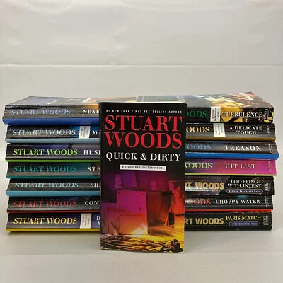 15 Stone Barrington Series Novels Lot MMPB Stuart Woods Contraband Shakeup Wild Foto 1 de 4