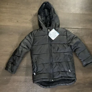 Faded Glory Kids Fleeced Lined Puffer Coat Navy Blue Size XS (4/5) - Picture 1 of 7
