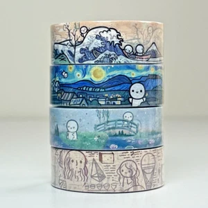 NEW The Coffee Monsterz Co TCMC “Ode To” Master Artists Washi Tape Full Set Of 4 - Picture 1 of 2