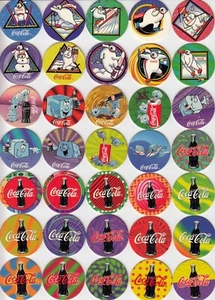 COCA-COLA CAPS 1995 COLLECT-A-CARD PARTIAL CAPS & SLAMMERS SET 39/40 + 5/6 - Bild 1 von 3