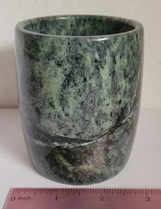 Vintage Classic Green Marble Pencil Cup - Bild 1 von 4