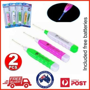 2 PCs Flashlight Ear Wax Remover LED Ear Pick Light pen Ear pick hearing aid AU