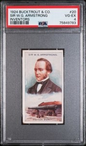 1924 Bucktrout & Co INVENTORS #20 SIR W.G. ARMSTRONG PSA 4 VG-EX