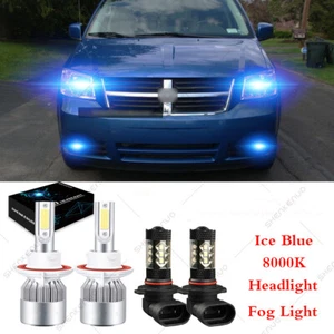 For Dodge Grand Caravan 2008-2010 8000K LED Headlight Hi/Lo + Fog Bulbs Kit 4x - Picture 1 of 14