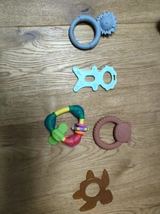 Beißring Beissring Babyspielzeug nip nuby Löwe Bär Grünspecht - Bild 1 von 1