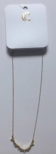 NWT Charming Charlie Necklace Gold Plated Triangle Design Adjustable 16- 18 in - Picture 1 of 10