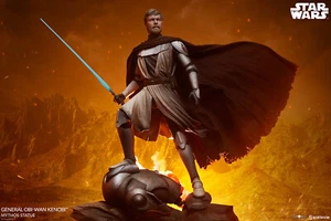 SIDESHOW Star Wars Clone Wars General Obi-Wan Kenobi Mythos Statue Figure NEW - Picture 1 of 12