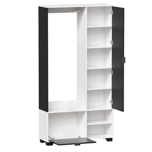Kleiderschrank mit Spiegel, Garderobe, mit Kleiderstange und Großer Stauraum - Bild 1 von 10