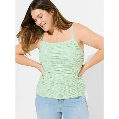 Cami fruncida recortada de malla elástica Torrid 3x 3 22-24 Foto 1 de 3