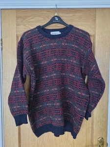 Mens Vintage Glenhusky of Scotland Pure New Wool Chunky Jumper Size Medium - Picture 1 of 7