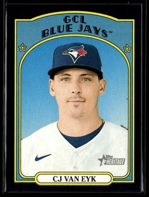 CJ Van Eyk 2021 Topps Heritage Minor League Black /50 #39 GCL Blue Jays - Image 1 of 3