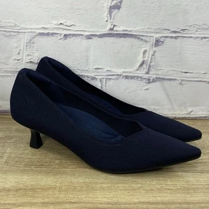 Vivaia Scarlett Navy Blue Pointed Toe Kitten Heels Women's EU 36 US 6 Comfort - Picture 1 of 9