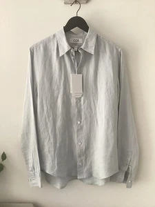 Camisa 100 % lino gris claro COS NUEVA CON ETIQUETAS para hombre, talla M del Reino Unido, UE 38, etiquetada - Imagen 1 de 5