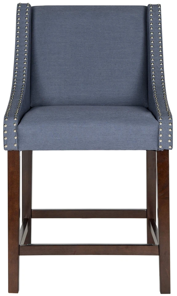 Taburete mostrador Dylan azul marino y espresso Home Collection Foto 1 de 4