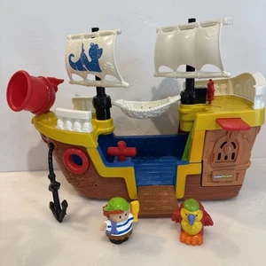 Fisher Price Little People Pirate Ship 2005 With Parrot Pirate Figure & Sounds! - Picture 1 of 9