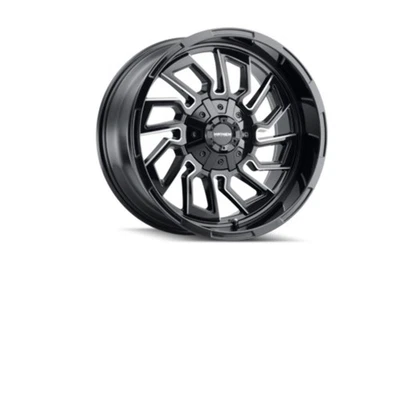 22" Mayhem Flywheel 22x10 Black Milled 8x6.5 Wheel -19mm For Chevy GMC Ram Ford - Image 1 of 4