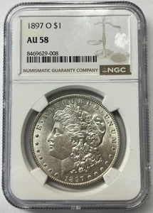 Dólar Morgan 1897-O AU-58 NGC - Imagen 1 de 4