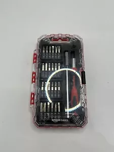 Amazon Basics 51-Piece Precision Screwdriver Bit Set, Black, Red, Silver - Picture 1 of 2
