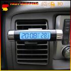 DE  2 in 1 Auto Styling Air Vent Outlet blauer Hintergrundbeleuchtung Thermomete