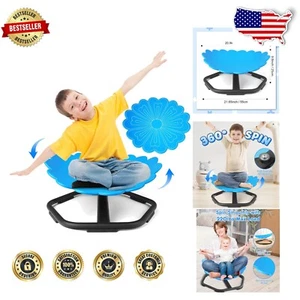 Durable Kids Wobble Chair - 360° Spin & Sensory Play for Toddlers, Blue Flower - Picture 1 of 9