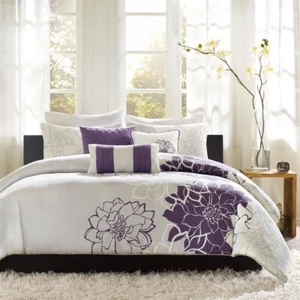 6 Piece Printed Floral Duvet Cover Set - Picture 1 of 5