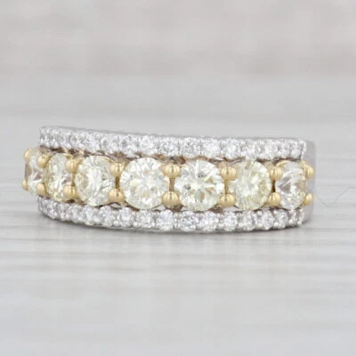 New Allison Kaufman 1.64ctw Diamond Ring 14k Gold Sz 6.75 Stackable Anniversary - Image 1 of 4