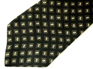 Vintage Nautica Herren Krawatte Krawatte Marineblau Beige Geometrisch Breite 57" - Bild 1 von 4