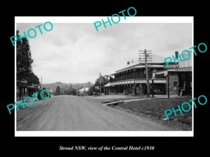OLD 8x6 HISTORIC PHOTO OF STROUD NEW SOUTH WALES THE CENTRAL HOTEL c1930 - Picture 1 of 1