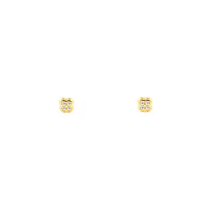 Pendientes Bebe Oro primera postura trebol 4 hojas (T2174P) - Imagen 1 de 5