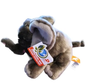 Peluche bebé elefante gris república salvaje animal nuevo con etiquetas 6" X 5,5" - Imagen 1 de 13