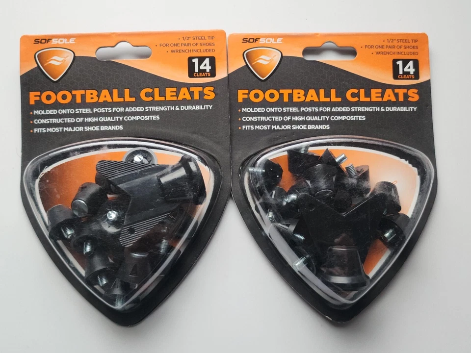 SOFSOLE Nylon Turf Football Baseball Softball 14 Cleats for 1 Pair Sof Sole