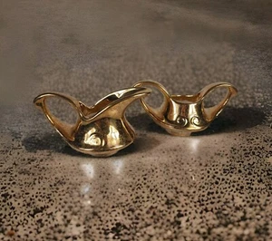 ART DECO Cream & Sugar Set 22k Gold Floral Bowl Cup VINTAGE Made In USA - Picture 1 of 8