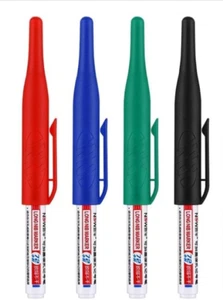 Multicolor Permanent Marker Pens 4 Pcs Long Nib Head Waterproof Red Black Blu... - Picture 1 of 8