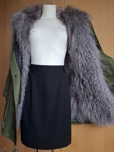 Luxus Parka Jacke 3 in 1 Gr. 36 Mongolische Tibet Lamm Mantel Gr. S Pelz Fell - Bild 1 von 10