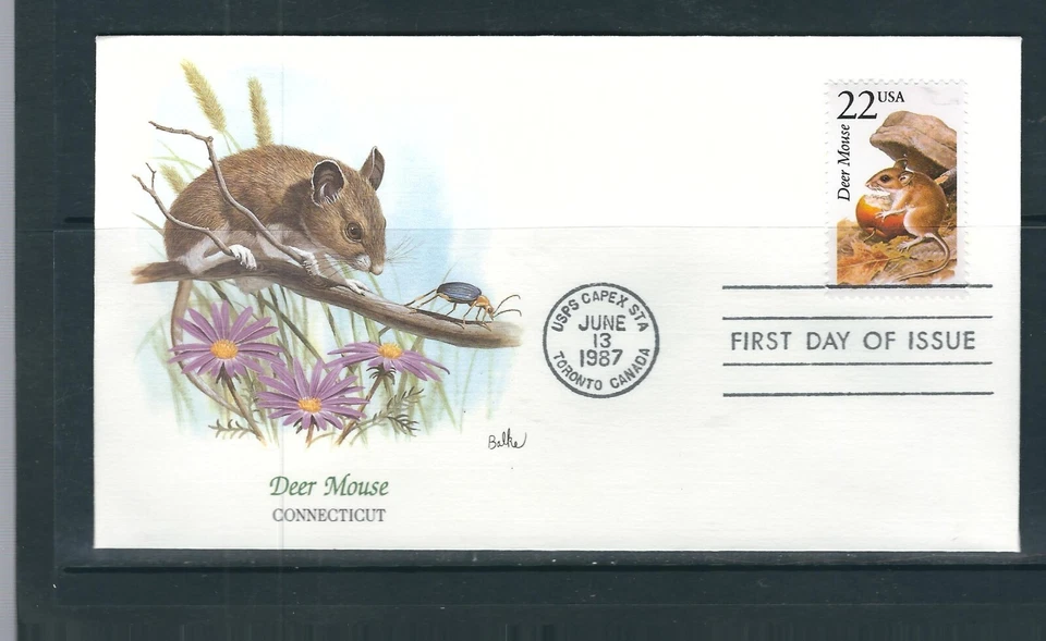 USA SC # 2324 North American Wildlife - Deer Mouse - FDC . Fleetwood - Image 1 of 1