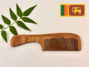 100% Original Ceylon Ayurvedic Neem Wood Comb For Normal Hair - Picture 1 of 6