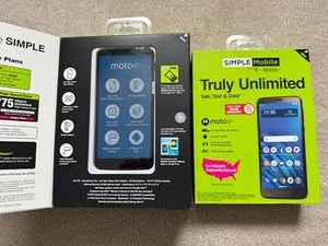 Motorola moto e6 SIMPLE Mobile Smart Phone 32GB NEW - Picture 1 of 1