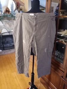Cato 26W Chino Distressed Pants Brown Khaki - Picture 1 of 10