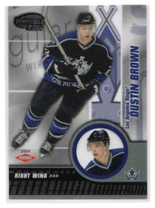 Dustin Brown Rookie #112 2003-04 Pacific Invincible Hockey Card NM-Mint
