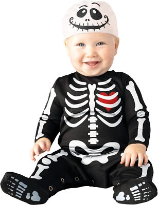 Silly Skeleton Niño Bebé Niño Niño Niñas Disfraz Mono Gorra NUEVO Foto 1 de 2