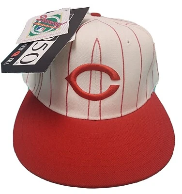 Vintage New Era Diamond Collection Pro Model Cincinnati Reds Fitted Hat 7 1/2 - Image 1 of 4