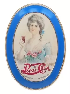 Pepsi cola reproduction Victorian woman waist up tip tray, 4 3/8" x 6" - Picture 1 of 4