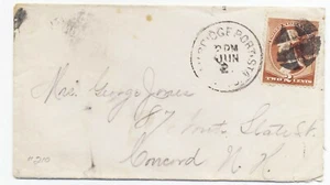 US 1883 Postal History Banknote Cover #210 Bridgeport CT to Concord, NH Z - Picture 1 of 3