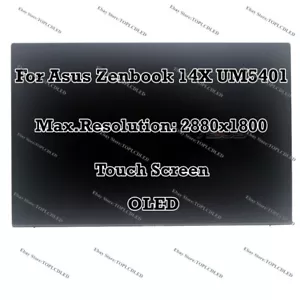 Display assemblato touch screen 14" OLED 2,8K completo per ASUS ZenBook 14X UM5401 - Foto 1 di 8