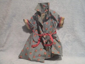 Vintage UNTAGGED 1950's Mary Hoyer Doll CLOTHING Flannel Flowered Long Robe - Picture 1 of 2