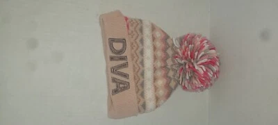 Gorro Diva Youth com Big Pom rosa do lugar infantil - Imagem 1 de 4