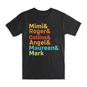 Rent Charachter Namen T-Shirt 100% Baumwolle Premium Tee Musical Theater Tee - Bild 1 von 3